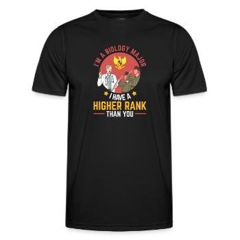 Biologiste de biologie Lustig Majeure en biologie - T-shirt sport Homme - noir - Devant - AI Model Male 178 dark (178cm)