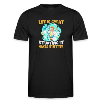 Biologie Biologe Biologie Hauptfach - Männer Funktions-T-Shirt - Schwarz - Vorne - AI Model Male 178 dark (178cm)