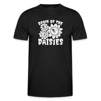 Daisy Daisies Garden GeeseFlower - Men's Functional T-Shirt - black - Front - AI Model Male 178 dark (178cm)