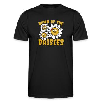 Daisy Daisies Garden GeeseFlower - Men's Functional T-Shirt - black - Front - AI Model Male 178 dark (178cm)