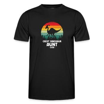Paleontology Teacher and Parasaurolophus Motif - Men's Functional T-Shirt - black - Front - AI Model Male 178 dark (178cm)