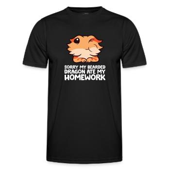 Entschuldigung, meine Bartagame hat meine - Männer Funktions-T-Shirt - Schwarz - Vorne - AI Model Male 178 dark (178cm)