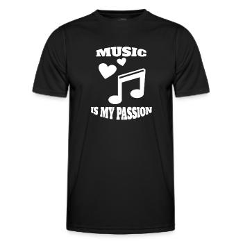 Music Music Saying Making Music Musicians Music Teachers - Men's Functional T-Shirt - black - Front - AI Model Male 178 dark (178cm)