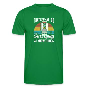 Arpenteur Cartographe Arpenteur Arpenteur - T-shirt sport Homme - vert - Devant - AI Model Male 178 dark (178cm)