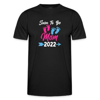Bald, Um Mutter 2022 Geschlecht Zu Sein, - Männer Funktions-T-Shirt - Schwarz - Vorne - AI Model Male 178 dark (178cm)
