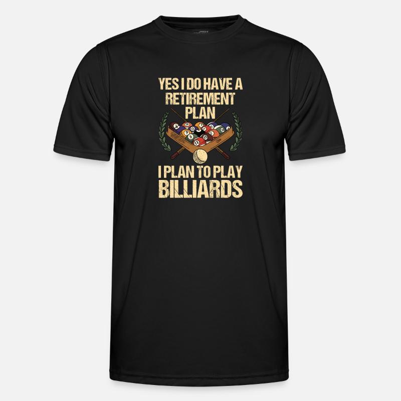 Snooker Pool Billard - Männer Funktions-T-Shirt - Schwarz