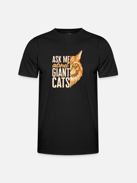 Maine Coon Cat - Men's Functional T-Shirt - black