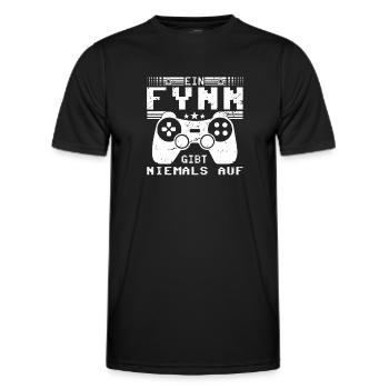 Fynn Gaming Konsole PC Gamer Geschenk - Männer Funktions-T-Shirt - Schwarz - Vorne - AI Model Male 178 dark (178cm)