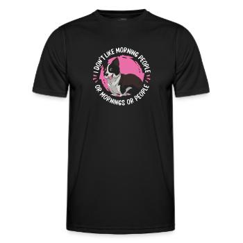 Border Collie - Männer Funktions-T-Shirt - Schwarz - Vorne - AI Model Male 178 dark (178cm)