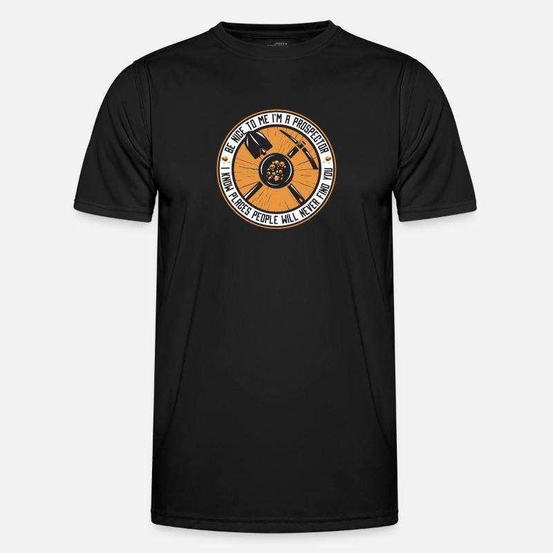 Prospectors Digging Treasure - Men's Functional T-Shirt - black