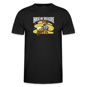 Prospectors Digging Treasure - Men's Functional T-Shirt - black - Front - AI Model Male 178 dark (178cm)