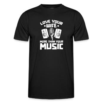 Ingénieur du son Ingénieur du son Femme - T-shirt sport Homme - noir - Devant - AI Model Male 178 dark (178cm)