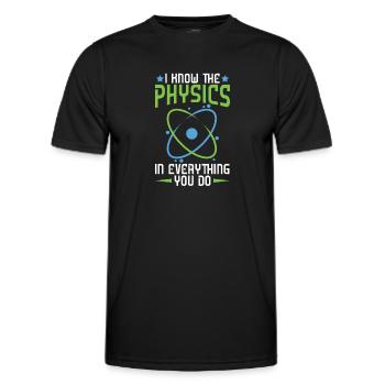 Physics Phyiker Applied Physics - Men's Functional T-Shirt - black - Front - AI Model Male 178 dark (178cm)
