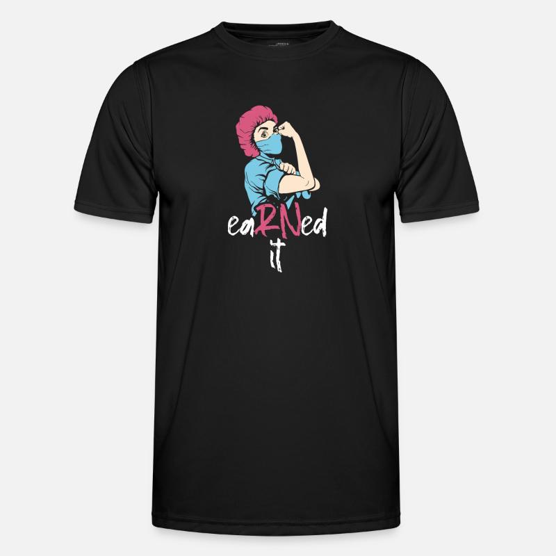 Krankenschwester Earned It Nurse - Men's Functional T-Shirt - black