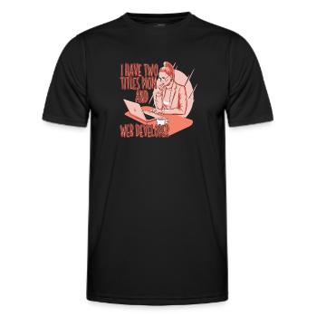 Web Entwickler Webdeveloper Web-Entwickler - Männer Funktions-T-Shirt - Schwarz - Vorne - AI Model Male 178 dark (178cm)