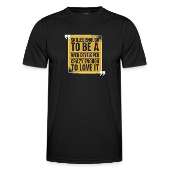 Développeur Web Développeur Web Développeur Web - T-shirt sport Homme - noir - Devant - AI Model Male 178 dark (178cm)