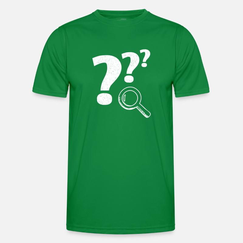 Fragezeichen Lupe Männer Funktions-T-Shirt