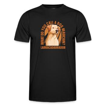 Hundetrainer Hundetrainer - Männer Funktions-T-Shirt - Schwarz - Vorne - AI Model Male 178 dark (178cm)