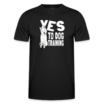 Hundetrainer Hundetrainer - Männer Funktions-T-Shirt - Schwarz - Vorne - AI Model Male 178 dark (178cm)