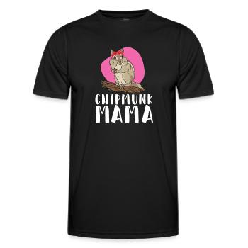 Cadeau de rongeur chipmunk - T-shirt sport Homme - noir - Devant - AI Model Male 178 dark (178cm)