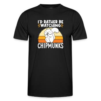 Cadeau de rongeur chipmunk - T-shirt sport Homme - noir - Devant - AI Model Male 178 dark (178cm)