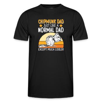 Cadeau de rongeur chipmunk - T-shirt sport Homme - noir - Devant - AI Model Male 178 dark (178cm)