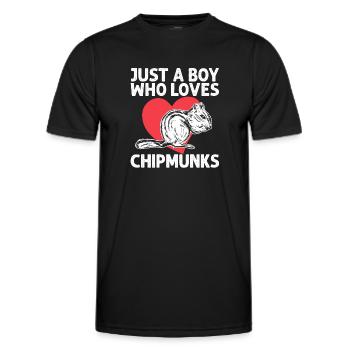 Chipmunk Rodent Gift - Men's Functional T-Shirt - black - Front - AI Model Male 178 dark (178cm)