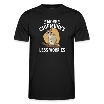 Chipmunk Rodent Gift - Men's Functional T-Shirt - black - Front - AI Model Male 178 dark (178cm)