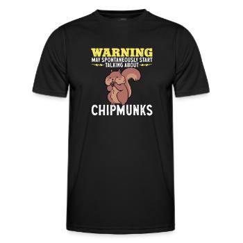 Chipmunk Rodent Gift - Men's Functional T-Shirt - black - Front - AI Model Male 178 dark (178cm)