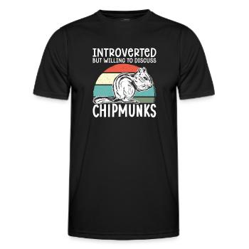 Cadeau de rongeur chipmunk - T-shirt sport Homme - noir - Devant - AI Model Male 178 dark (178cm)