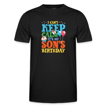 Anniversaire Fils - T-shirt sport Homme - noir - Devant - AI Model Male 178 dark (178cm)