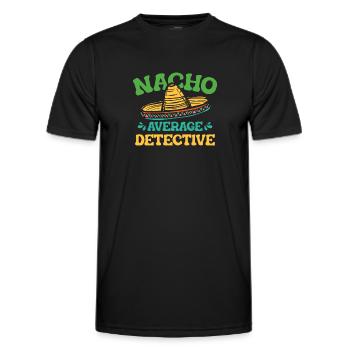 Nacho Détective - T-shirt sport Homme - noir - Devant - AI Model Male 178 dark (178cm)