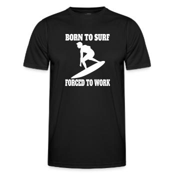 Surfing Surfing Surfboard Surf instructor Surfing - Men's Functional T-Shirt - black - Front - AI Model Male 178 dark (178cm)
