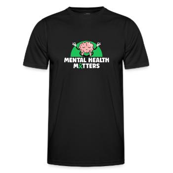 Mental Health Matters - Männer Funktions-T-Shirt - Schwarz - Vorne - AI Model Male 178 dark (178cm)