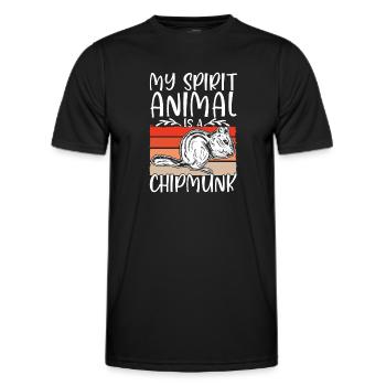 Cadeau de rongeur chipmunk - T-shirt sport Homme - noir - Devant - AI Model Male 178 dark (178cm)