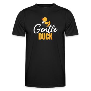 Gentle Badeente Gummiente - Männer Funktions-T-Shirt - Schwarz - Vorne - AI Model Male 178 dark (178cm)