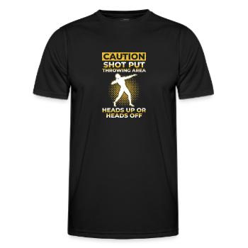 Shot put area Athletics funnier - Men's Functional T-Shirt - black - Front - AI Model Male 178 dark (178cm)