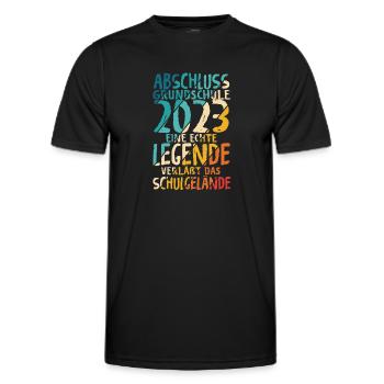 Grundschule 2023 Eine Legende Grundschule Abschlus - Männer Funktions-T-Shirt - Schwarz - Vorne - AI Model Male 178 dark (178cm)