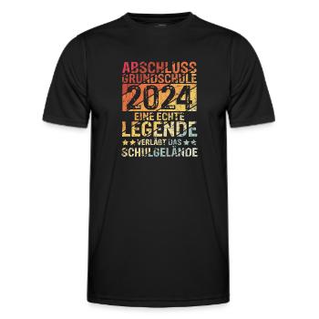 Grundschule - Eine Legende Grundschule Abschluss 2 - Männer Funktions-T-Shirt - Schwarz - Vorne - AI Model Male 178 dark (178cm)
