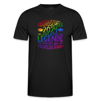 Grundschule Eine Legende Grundschule Abschluss 202 - Männer Funktions-T-Shirt - Schwarz - Vorne - AI Model Male 178 dark (178cm)