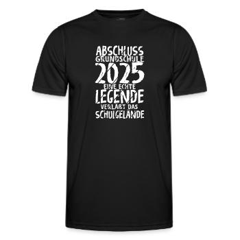 Grundschule Eine Legende Grundschule Abschluss 202 - Männer Funktions-T-Shirt - Schwarz - Vorne - AI Model Male 178 dark (178cm)