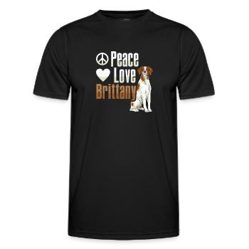 Français Bretagne Épagneul Epagneul Breton Cadeau - T-shirt sport Homme - noir - Devant - AI Model Male 178 dark (178cm)
