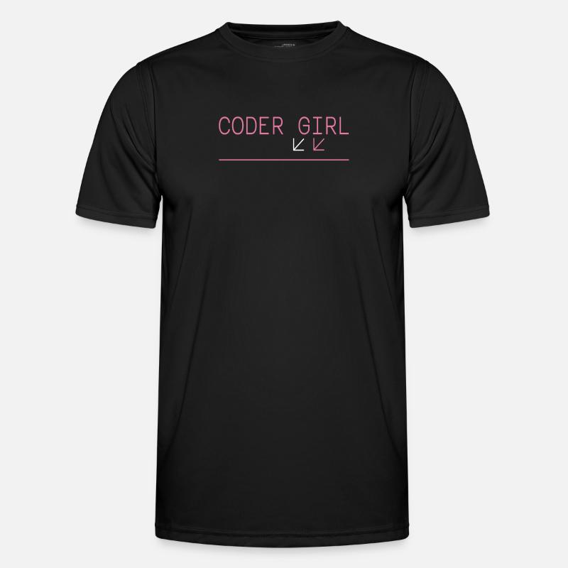 Coder Girl Programmer Funny Geek Coding Men's Functional T-Shirt