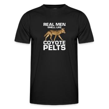 Conception de coyote pour les réacteurs de coyote - T-shirt sport Homme - noir - Devant - AI Model Male 178 dark (178cm)