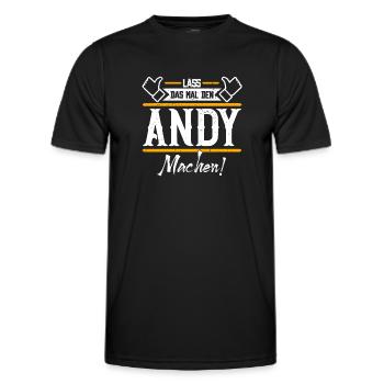 Andy Geschenkidee Geschenk Geburtstag - Männer Funktions-T-Shirt - Schwarz - Vorne - AI Model Male 178 dark (178cm)