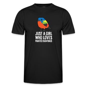 Juste une fille qui aime les germes peints - T-shirt sport Homme - noir - Devant - AI Model Male 178 dark (178cm)