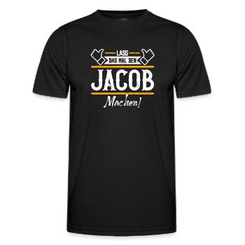 Jacob Geschenkidee Geschenk Geburtstag - Männer Funktions-T-Shirt - Schwarz - Vorne - AI Model Male 178 dark (178cm)