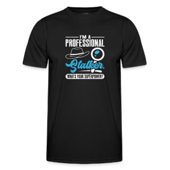 Spion Privatdetektiv Ermittler Detektiv Geschenk - Männer Funktions-T-Shirt - Schwarz - Vorne - AI Model Male 178 dark (178cm)