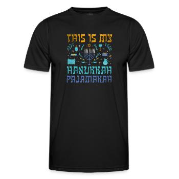 Le juif de Noël juif est mon modèle de Hanoukka - T-shirt sport Homme - noir - Devant - AI Model Male 178 dark (178cm)