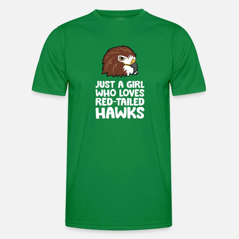 Nur ein Mädchen, das Rotschwanzbussarde liebt Männer Funktions-T-Shirt